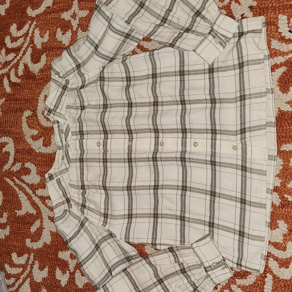 Wilfred free plaid puff sleeve button up size XS